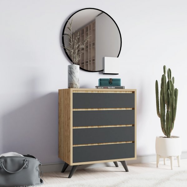Suvera kommode - Eik/antrasitt Suvera kommode - Eik/antrasitt