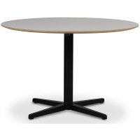 SOHO spisebord Ø118 cm - Matt svart kryssfot / Perstorp hvit HPL SOHO spisebord Ø118 cm - Matt svart kryssfot / Perstorp hvit HPL