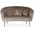 Kingsley 2-seter sofa - Beige flyel / Messing