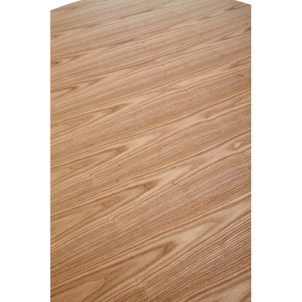 Rio spisebord Ø120 cm i eikefiner med 4 Sara lenestoler i eik og lin Rio spisebord Ø120 cm i eikefiner med 4 Sara lenestoler i eik og lin