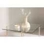 Hybrid salongbord 80 x 80 cm - Whitewash