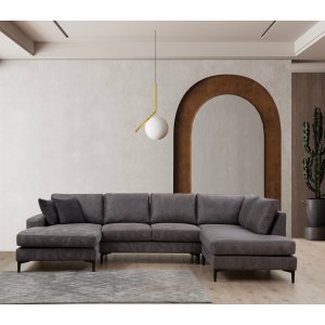 Braga u-sofa hyre - Antrasitt