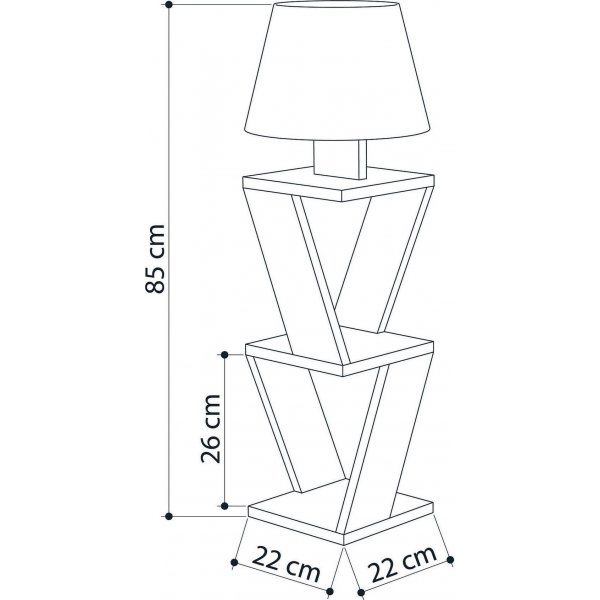 Kozena gulvlampe - Eik/hvit