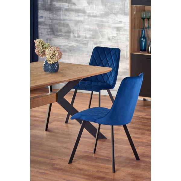 Bermuda spisebord 160-220 cm - Eik/sort Bermuda spisebord 160-220 cm - Eik/sort