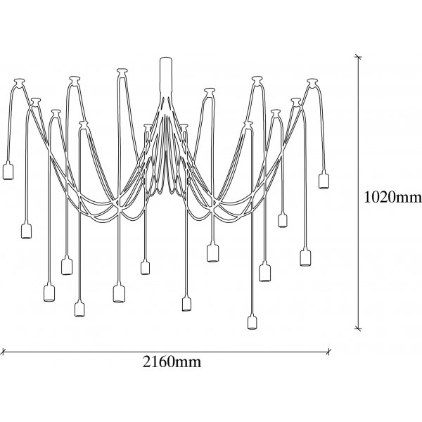 Kaluv taklampe 931 - Sort