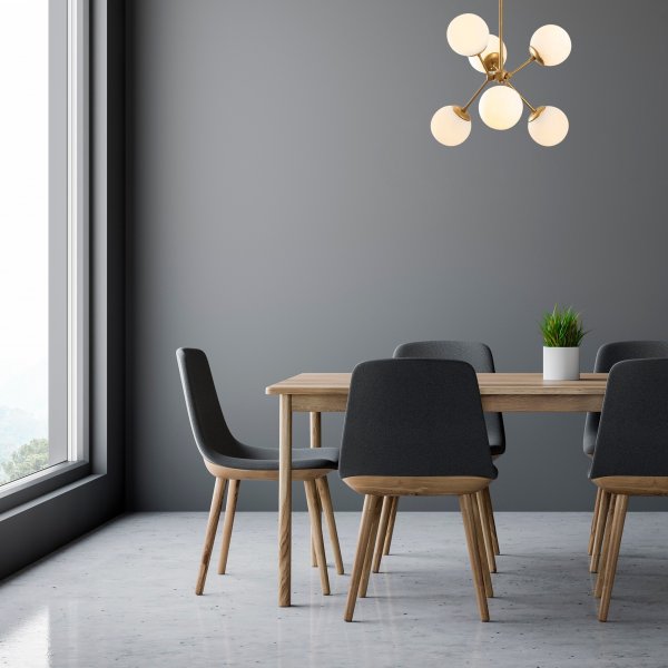 Gondol taklampe 1121 - Gull/hvit