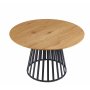 Inez rundt spisebord Ø120 cm eikefiner / Svart metall Inez rundt spisebord Ø120 cm eikefiner / Svart metall