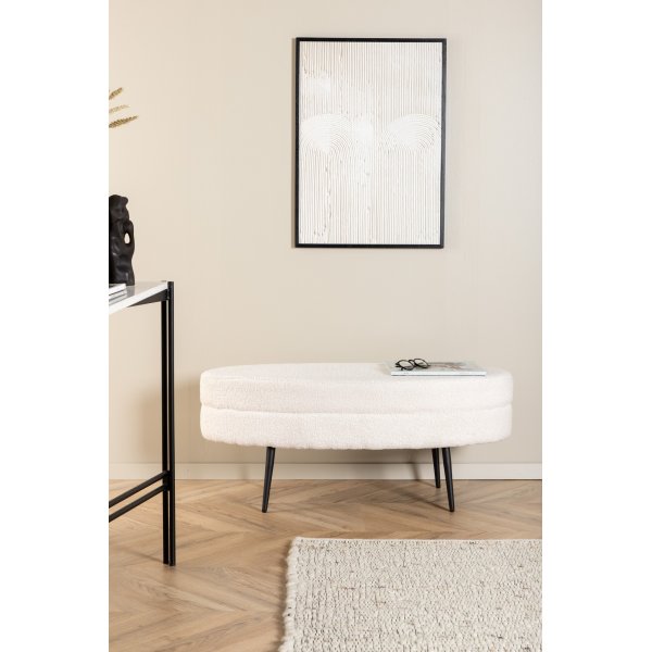 Rino sittepuff - Hvit teddy Rino sittepuff - Hvit teddy