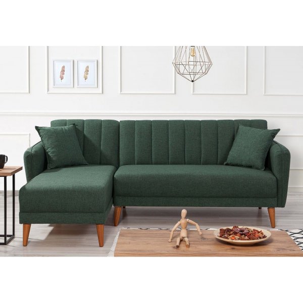 Aqua divansovesofa, venstre - Mrkegrnn