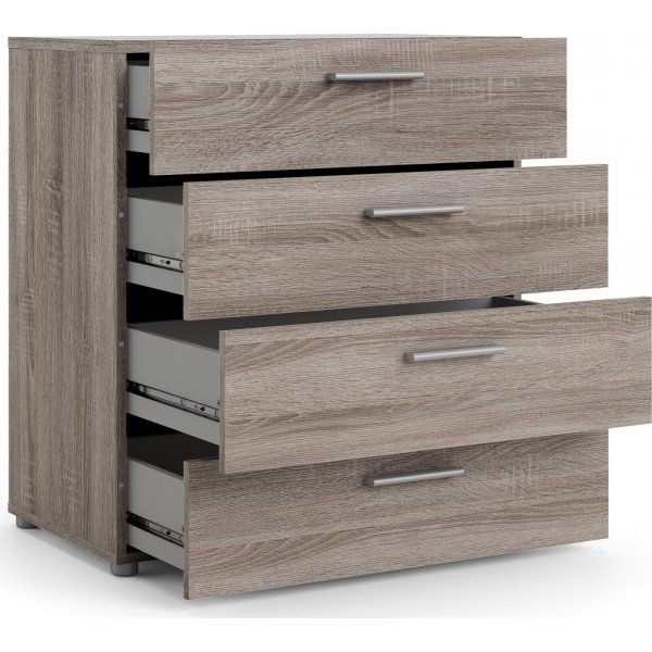 Pepe bred kommode med 4 skuffer - Trøffel Pepe bred kommode med 4 skuffer - Trøffel