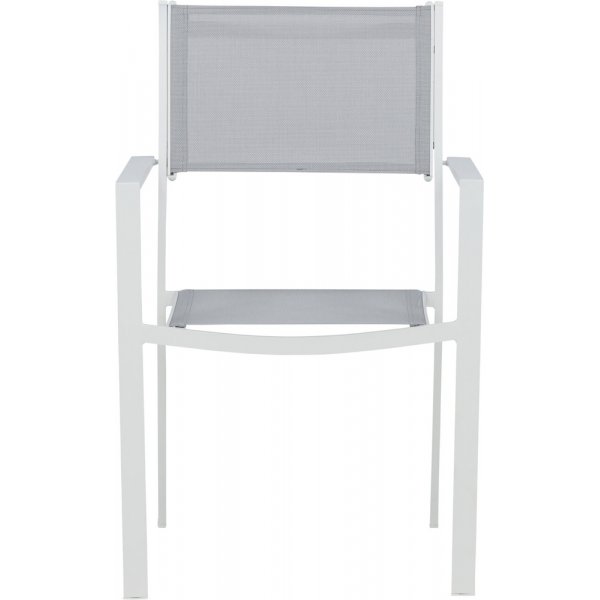 Stabelbar terrassestol hvit/gr� - Copacabana