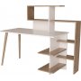Uzay skrivebord 141,8x60 cm - Valntt/hvit