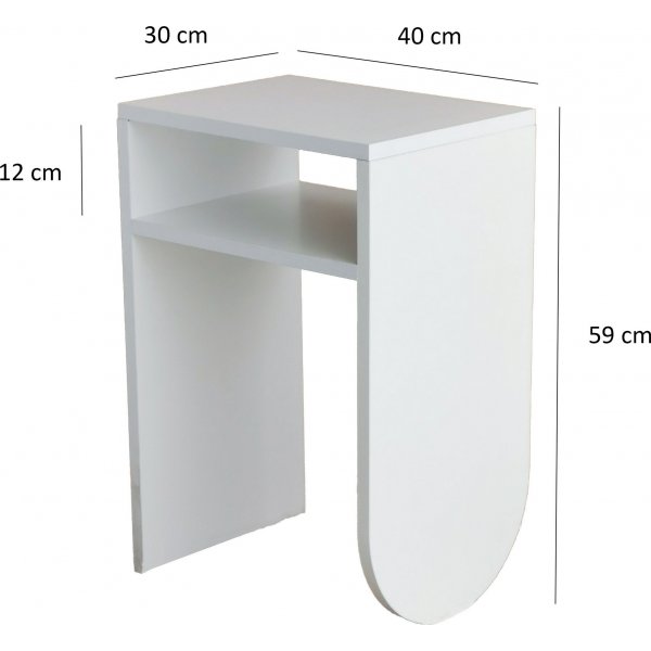 Dagny sidebord - Hvit