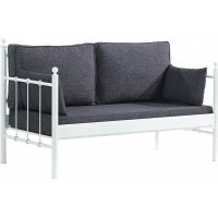Lalas 2-seters utesofa - Hvit/antrasitt Lalas 2-seters utesofa - Hvit/antrasitt