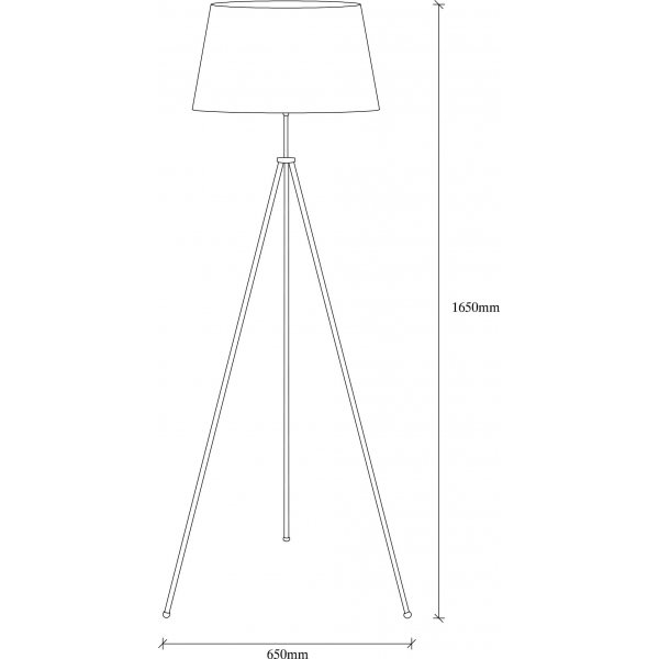 Tripod gulvlampe - Hvit/rød Tripod gulvlampe - Hvit/rød
