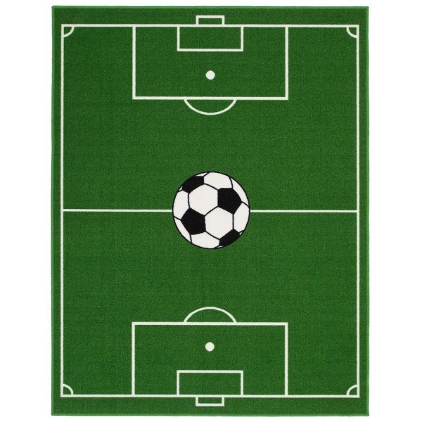 Fotballteppe - Grnn - 133x170 cm