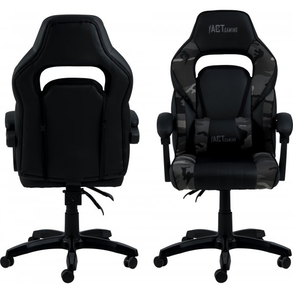 Canyon kontorstol / gamingstol - Sort PU/grå Canyon kontorstol / gamingstol - Sort PU/grå