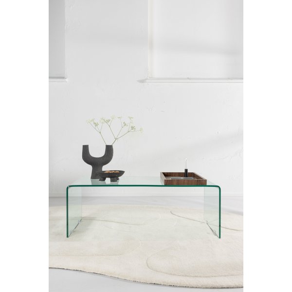 Telemark salongbord 110 x 50 cm - Gjennomsiktig/Valnøtt Telemark salongbord 110 x 50 cm - Gjennomsiktig/Valnøtt