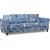 Eker 3-seters sofa i blomsterstoff - Eden Parrot Blue