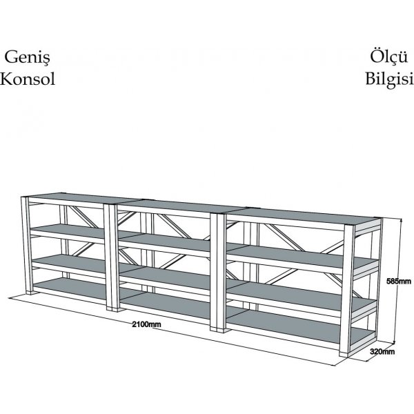 Prof bokhylle - Valntt/svart