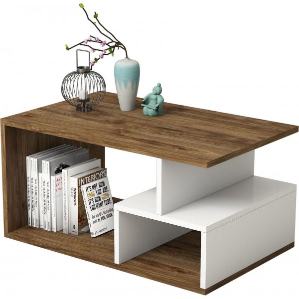 Arte salongbord - Mørk valnøtt/hvit Arte salongbord - Mørk valnøtt/hvit