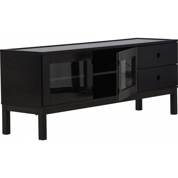 Alcoa mediabenk 150 cm - Sort