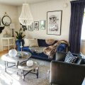 Kundebilde Chesterfield Royal 3-seters sofa - Mørkeblå fløyel