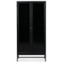 Revel vitrine skap H170 cm - Svart / Mrktonet glass