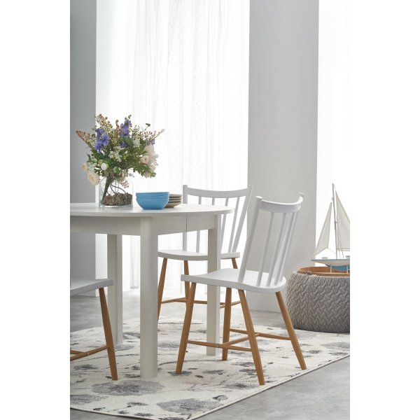 Berivan spisebord 102-142 cm - Hvit
