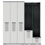 Asimo kleshenger 160 x 45 x 183 cm - Antrasitt/hvit