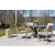 Scottsdale utespisegruppe med 4 stk karmstoler (stablebare) og spisebord 112 cm - Natur
