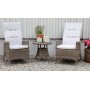 Mariedal utembelgruppe justerbar lenestol & bord - Whitewash kunstrotting + Tekstilrens for mbler