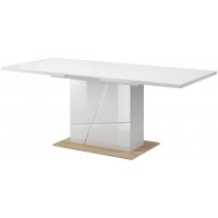 Villum spisebord 160-200 cm - Hvit/riviera eik