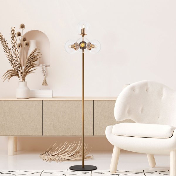 Akkas gulvlampe, klar - Vintage Akkas gulvlampe, klar - Vintage