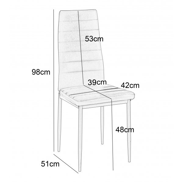 Iris-stol i svart PU Iris-stol i svart PU
