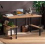 Moon skrivebord 120x70 cm - Sort/furu