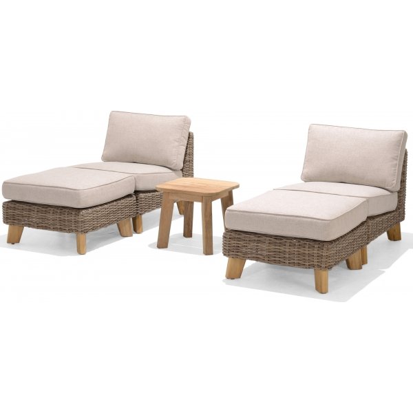 Bahamas salonggruppe 2 - Beige/teak Bahamas salonggruppe 2 - Beige/teak
