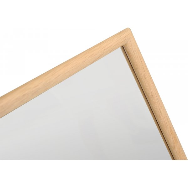 Sirkusspeil 40 x 80 cm - Hvitpigmentert eik + Kart med mbelpoter inkludert!