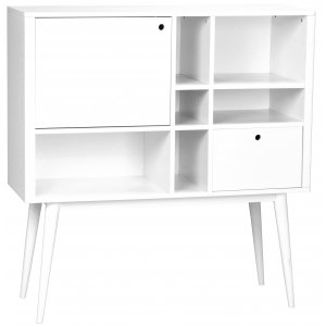 Brynn highboard - Hvit + Tekstilrens for mbler