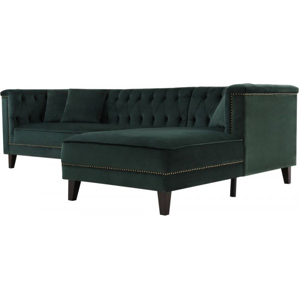 Dotto divansofa med nagler - Grønn fløyel Dotto divansofa med nagler - Grønn fløyel