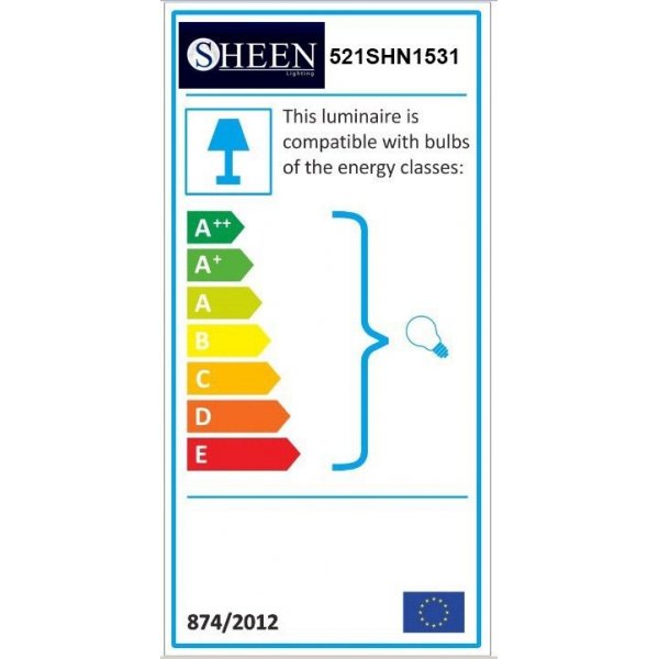 Fas gulvlampe klar - Gull Fas gulvlampe klar - Gull