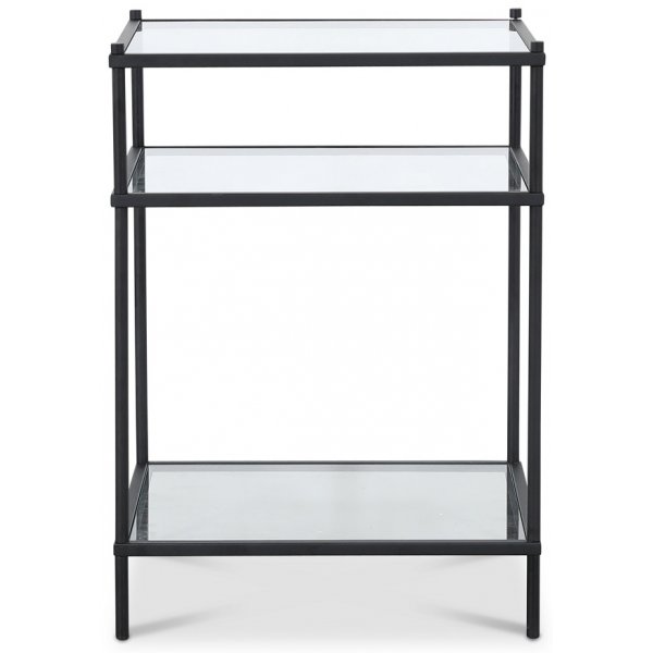 Nattbord Tiffany Inca - Svart / Glass Nattbord Tiffany Inca - Svart / Glass