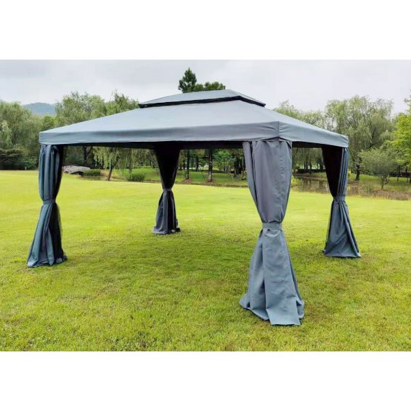 Athen Paviljong 3x4m med myggnetting - Grå Athen Paviljong 3x4m med myggnetting - Grå