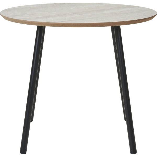 Aalst salongbord Ø55 cm - Sort/beige Aalst salongbord Ø55 cm - Sort/beige