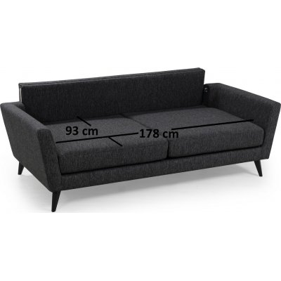 Mayorka 3-seters sofa - Mørkegrå