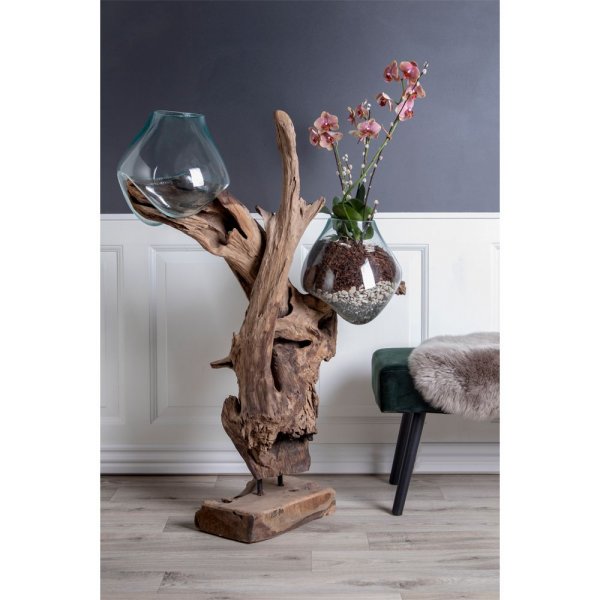 San Marino vanndråpevase - Teak / Glass - 100 cm San Marino vanndråpevase - Teak / Glass - 100 cm