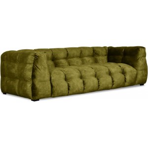 Nivou 3-seters sofa - Moss grnn (Torre 11) + Mbelpleiesett for tekstiler