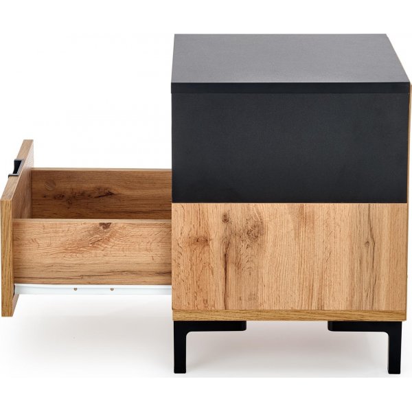 Chantelle nattbord - Eik/sort Chantelle nattbord - Eik/sort