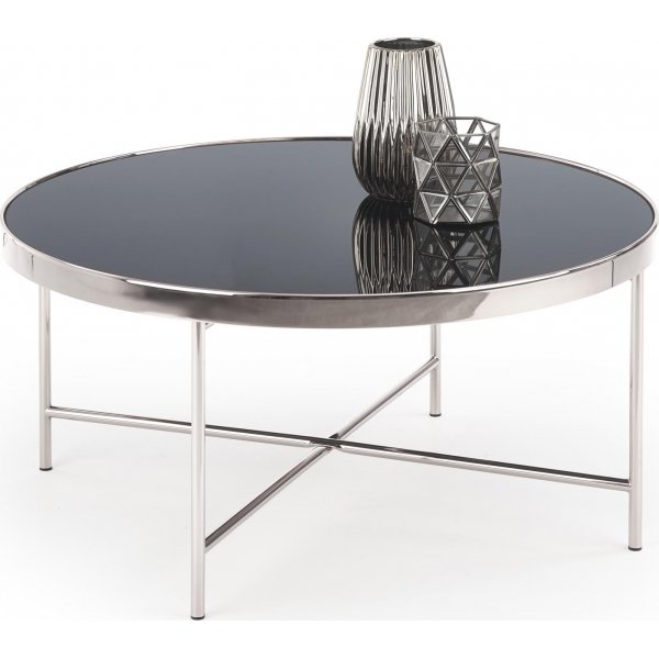 Gunhild salongbord Ø82 cm - Sort/krom Gunhild salongbord Ø82 cm - Sort/krom