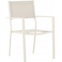 Spisegruppe; 6 stoler og spisebord 205 x 90 cm beige - Copacabana